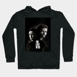 The Last of us Pedro Pascal and Bella Ramsey Pixelated Print Hoodie